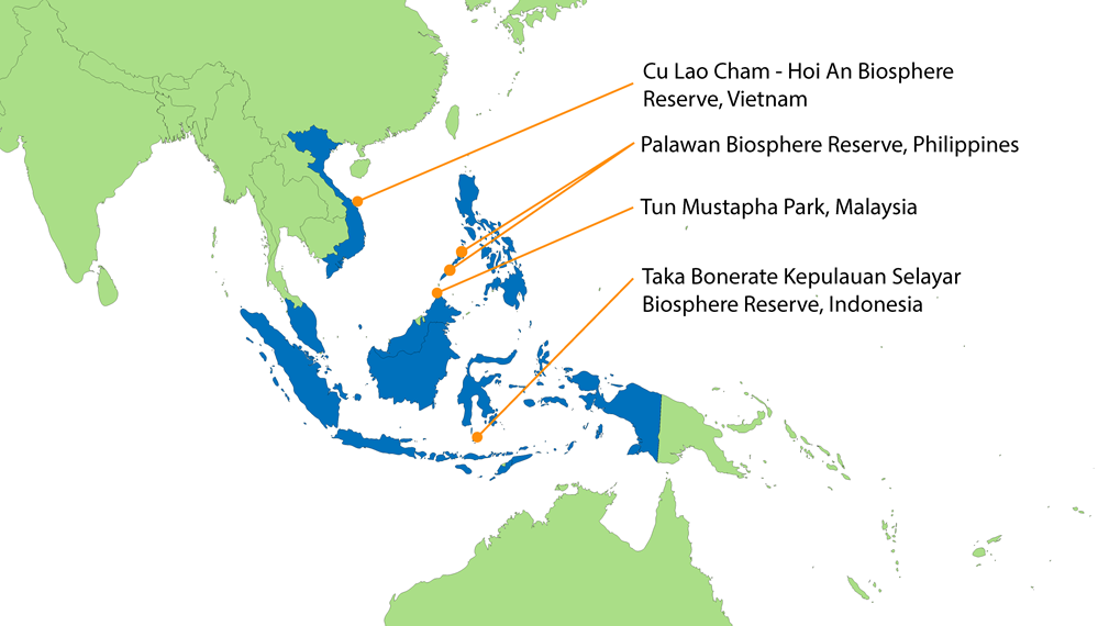 Case study areas for Blue Communities